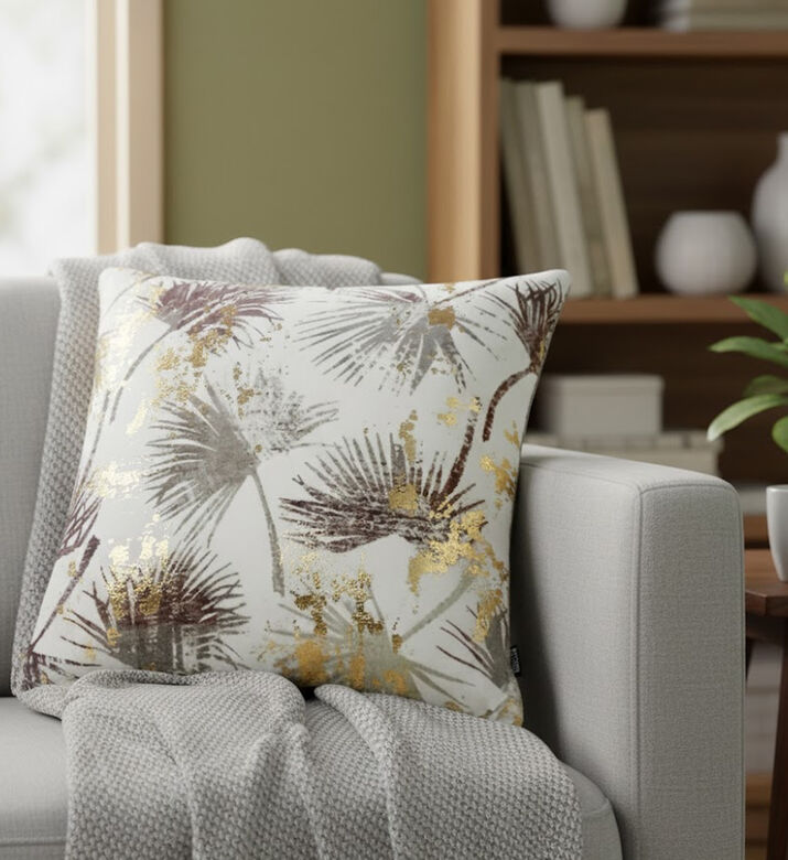 Home Deco and More Dandelion Cotton Velvet Filled And Vaccumed Cushion, Packshot View