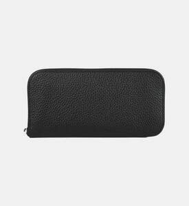 Camille Fournet Taurillon Grained Leather Wallet, Black, Packshot View