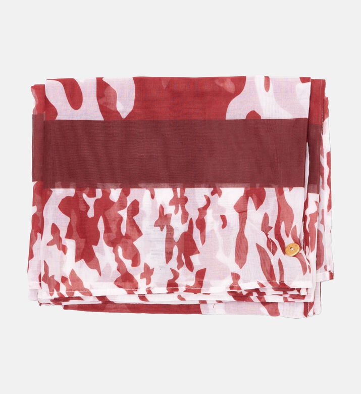 Palmacea Printed Sarong Cover-up, Dark-red, Packshot View