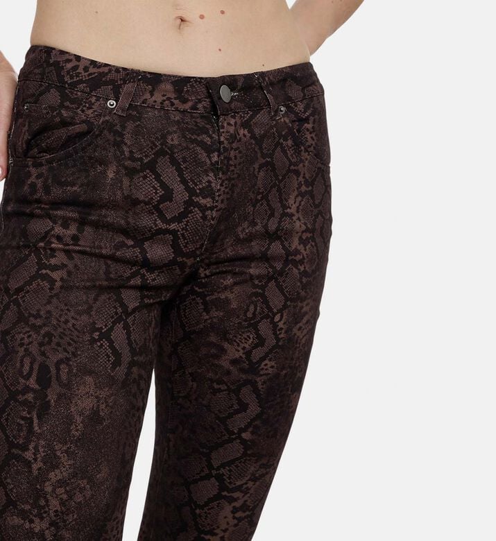 Ba and Sh Snake Skin-print Flared Pants, Model View Ba and Sh Snake Skin-print Flared Pants, Model View