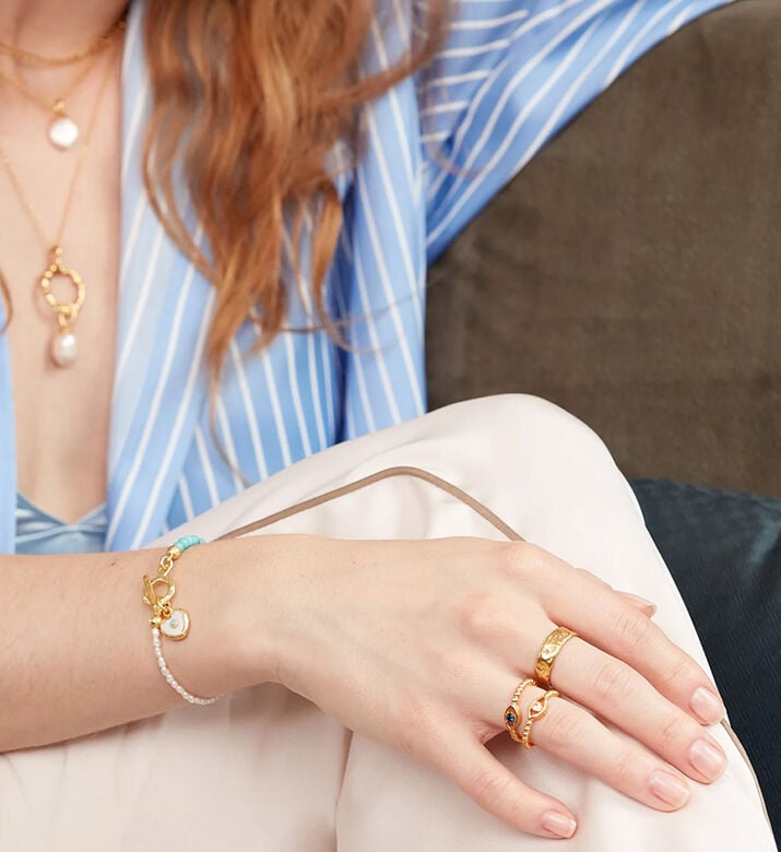 Ottoman Hands Dela Textured Band Ring, Packshot View Ottoman Hands Dela Textured Band Ring, Packshot View
