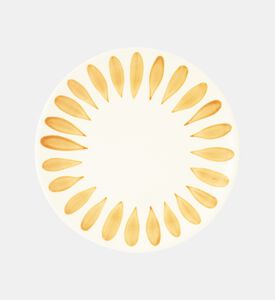 طبق عشاء مدور مطلي