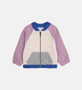 Bobo Choses Embroidered Logo-detail Color-block Ribbed Raglan Sleeves Jacket, Packshot View