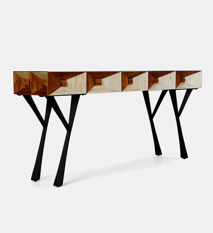 Home Deco and More Pyramid Console Table, Packshot View Home Deco and More Pyramid Console Table, Packshot View