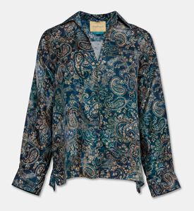 Momoni Eiki Silk Paisley Blouse, Packshot View