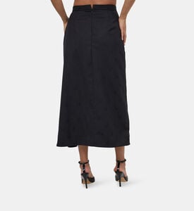Long Slit Jacquard Wool Skirt