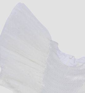 فستان بأكمام مكشكشة تول للبنات