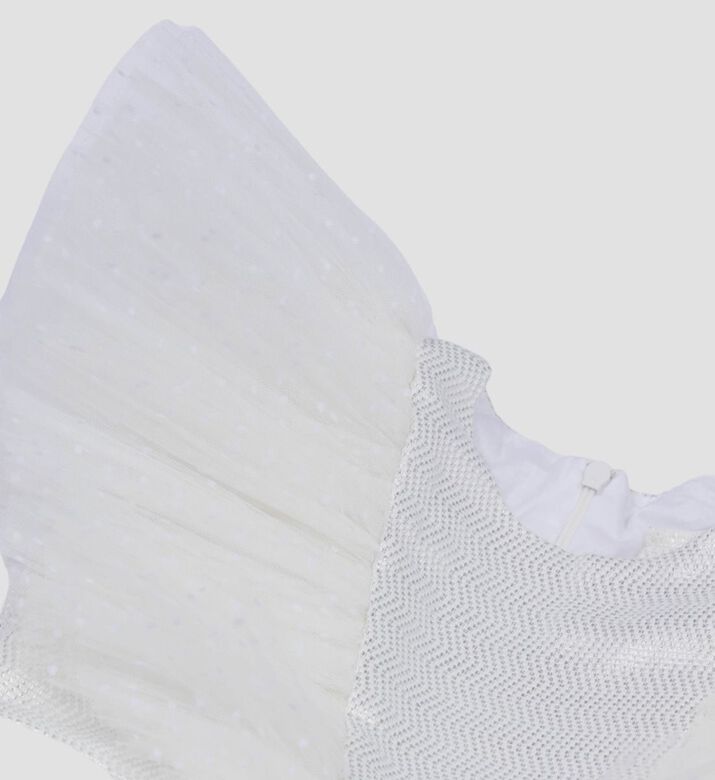 Girl Tulle Ruffled-sleeve Dress