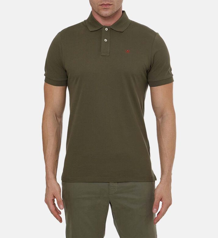 Hackett London Polo Slim, Green, S, Model View