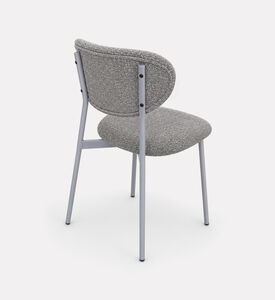Home Deco and More Leo Padded Dining Chair, Grey, Packshot View