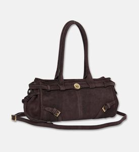 Manc Baby Jane Suede Leather Bag, Brown, Packshot View