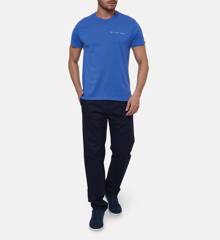 Maison Labiche On The Road Embroidered T-shirt, Model View