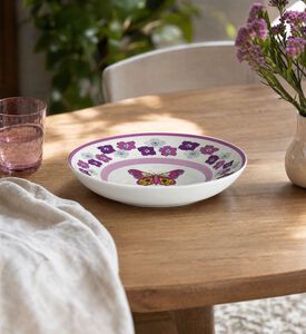Baci Milano Amazzonia Butterfly Soup Plate, Model View