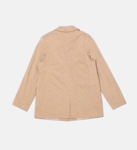 بليزر طويل الأكمام بطبعة شعار جانبي