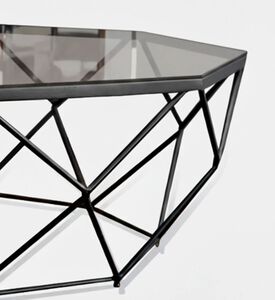 Home Deco and More Hexnet Diameter Coffee Table, Packshot View Home Deco and More Hexnet Diameter Coffee Table, Packshot View