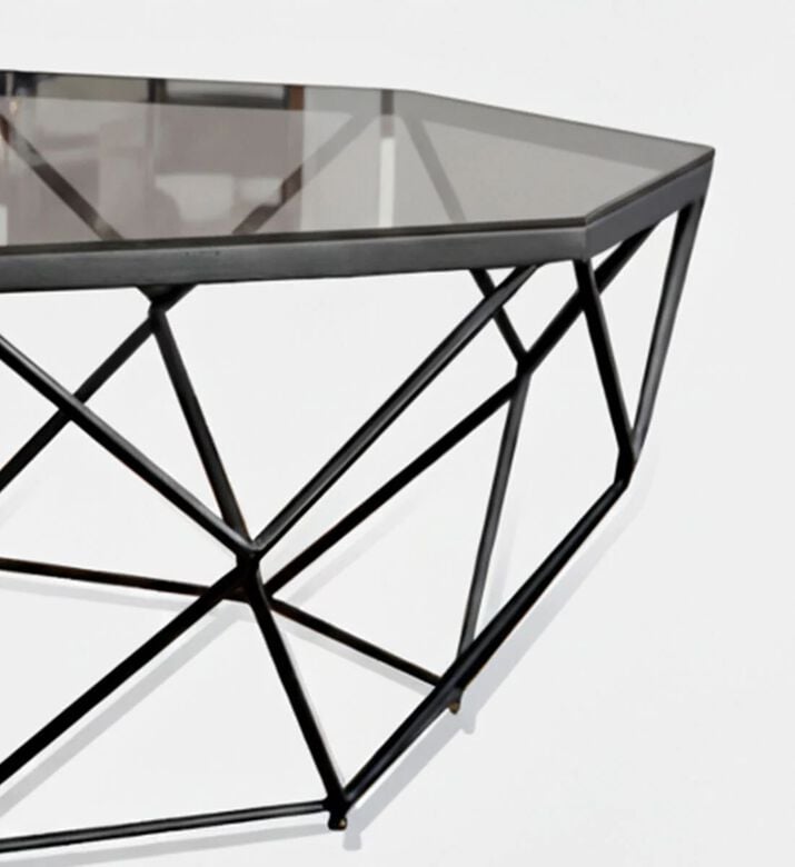 Home Deco and More Hexnet Diameter Coffee Table, Packshot View Home Deco and More Hexnet Diameter Coffee Table, Packshot View