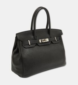 Hermes Preowned Hermes Noir Togo Leather Palladium Finish Birkin 30 Bag, Packshot View