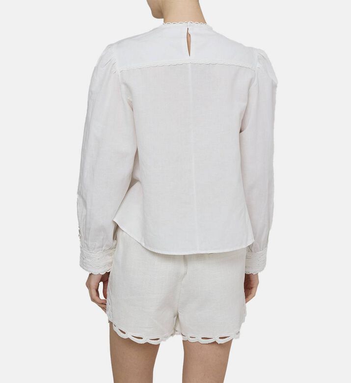 بلوزة فالميرا بمزيج قطن وكتان