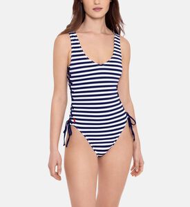 Pisque Lace Stripped Swimsuit