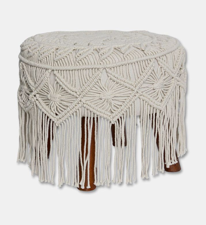 Home Deco and More Loma Hand-knotted Stool, Packshot View