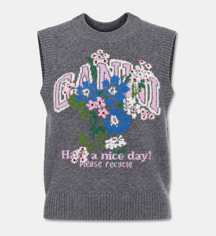 Ganni Vest Flowers, Packshot View