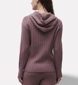 Chantelle Ribbed Knit Hooded Sweater, Model View