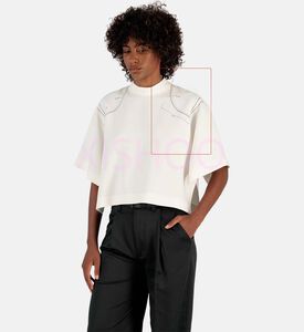 Twill Shoulder Pad Print T-shirt