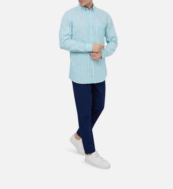 Dobby Striped Button-down Shirt