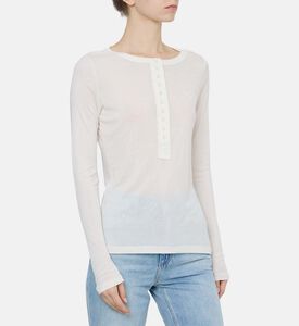 بلوزة بلير بأكمام طويلة إل آر بشعار أجنحة