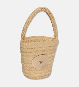 Patou Braided Handle Bucket Bag, Orange, Packshot View