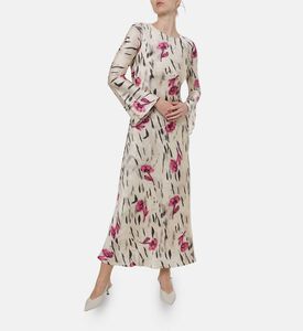 Ganni All-over Floral-print Long-sleeve Maxi Dress, Model View