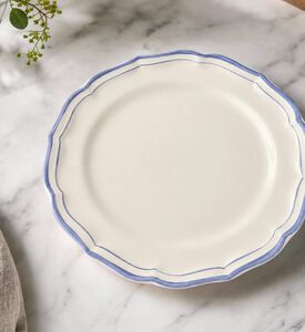 Gien Filet Bleu 4-piece Dessert Plate Set, Model View