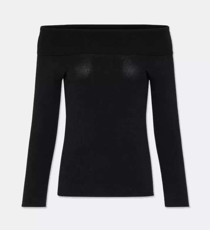 The Kooples Viscose Off-shoulder Long-sleeve Top, Packshot View
