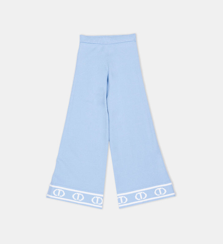 Logo-print Knitted Flared Pants