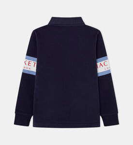 بولو بأكمام طويلة برقعة جيرسيه