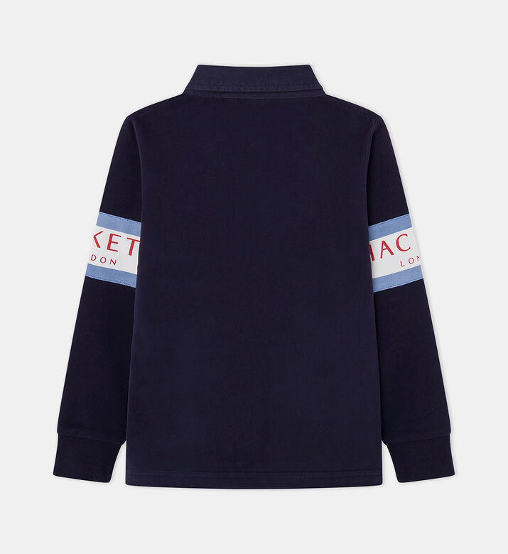 بولو بأكمام طويلة برقعة جيرسيه