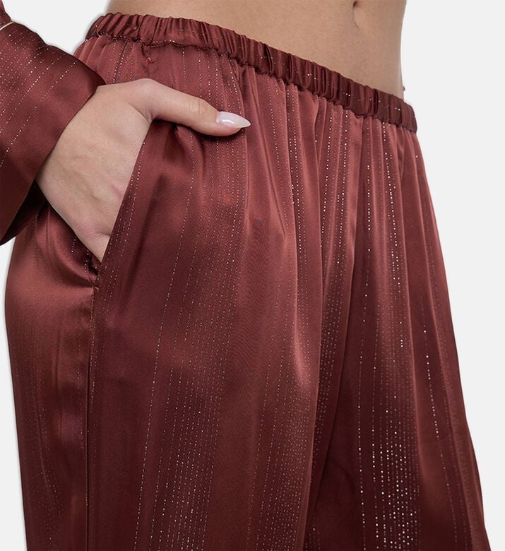 Forte-Forte Satin Pinstriped Regular-fit Trousers, Model View