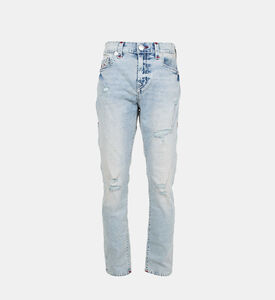 Stitched 5-pockets Denim Pants