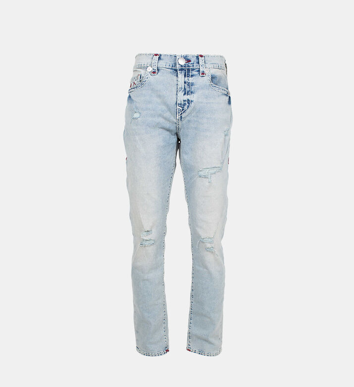 Stitched 5-pockets Denim Pants