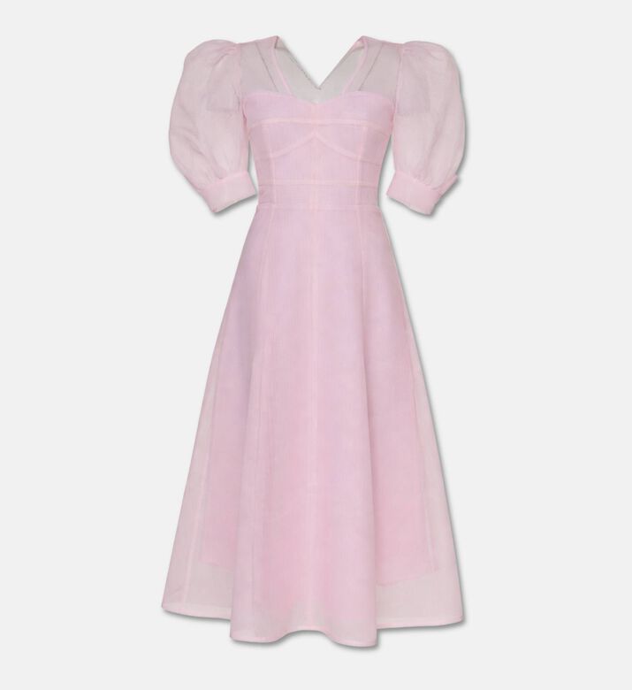 Poca and Poca Mesh Short-sleeve Midi Dress, Packshot View