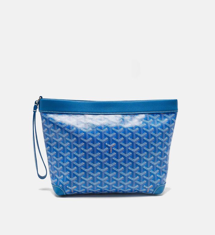 Goyard Goyardine Coated Canvas Leather Conti Pouch Preowned