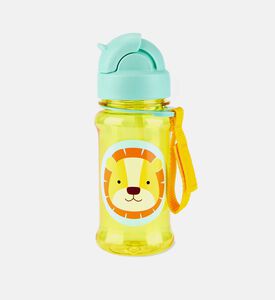 زجاجة شرب تريتان بمصاصة بطبعة أسد