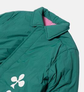Bobo Choses Clover-print Reversible Sherpa Padded Jacket, Packshot View