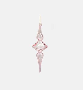 Edg Glass Finial-shape Hanging Ornament, Pink, Packshot View