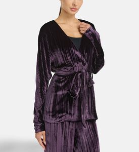 Carter and White Perrine Velvet Tie Blouse, Model View