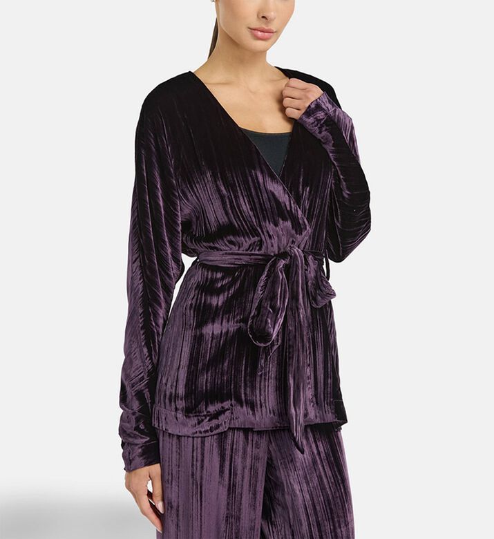 Carter and White Perrine Velvet Tie Blouse, Model View