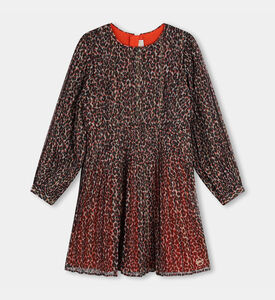 فستان بأكمام طويلة وخصر مطاطي