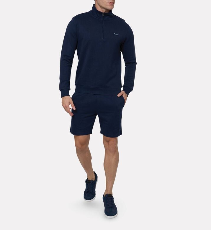 Hackett London Heritage Zip Fastening High Neck Long-sleeve Sweater, Model View