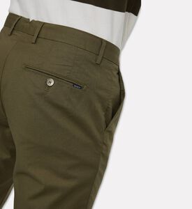 Hackett London Pleated Button Closure Chino Pants, Green, 36, Model View