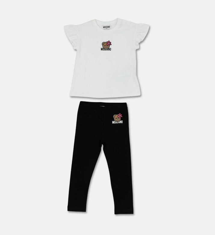 Moschino BKT Ruffled Sleeves Teddy Patch 2-piece Set, Packshot View